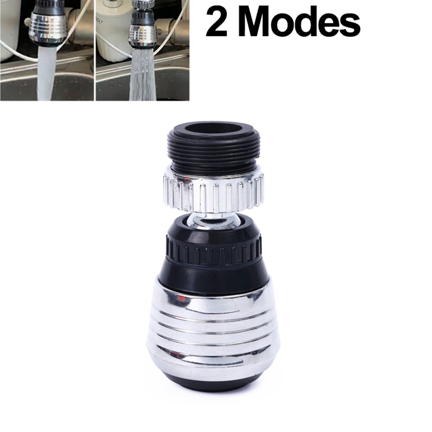 Robinet Rotatif et adaptable - Mousseur et économiseur d'eau - Plusieurs modes de pression